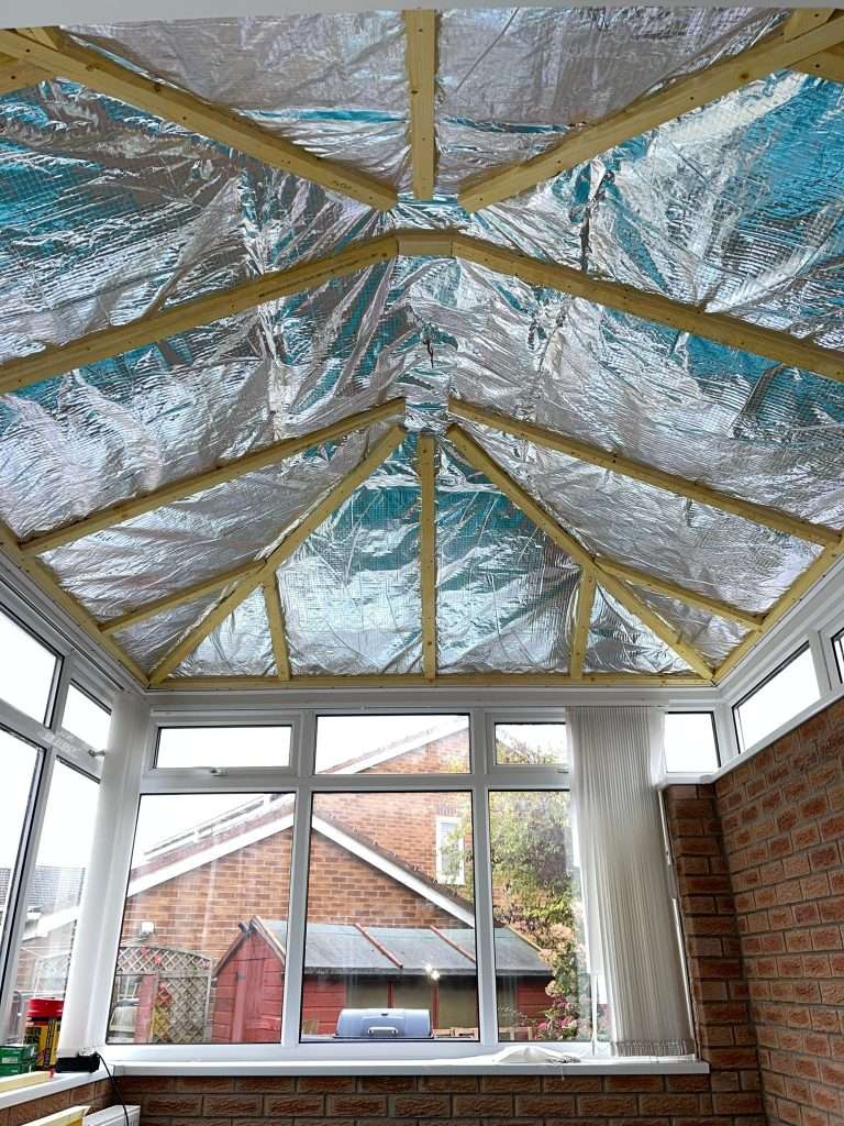 Built conservatory ceiling solution