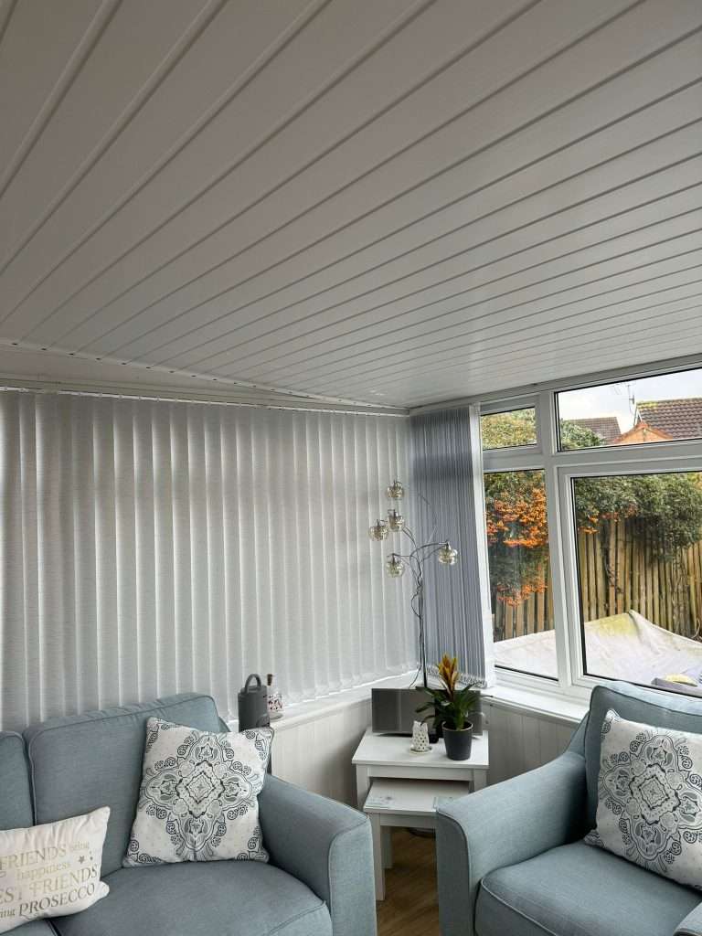 Expertly installed conservatory roof insulation.