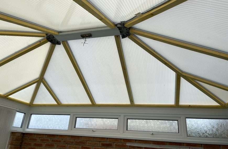 Expertly installed conservatory roof insulation panels.